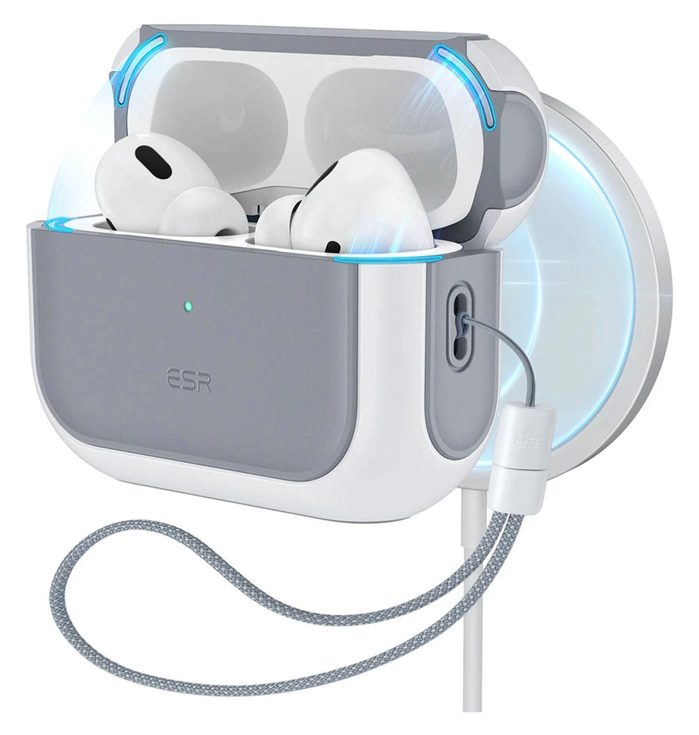 ESR Orbit Hybrid HaloLock Apple AirPods Pro 3 Hoesje MagSafe Case Wit afbeelding 1