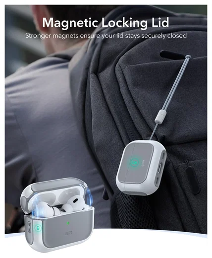 ESR Orbit Hybrid HaloLock Apple AirPods Pro 3 Hoesje MagSafe Case Wit afbeelding 5