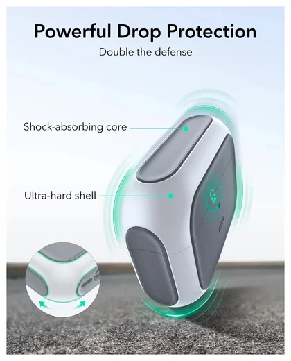 ESR Orbit Hybrid HaloLock Apple AirPods Pro 3 Hoesje MagSafe Case Wit afbeelding 6