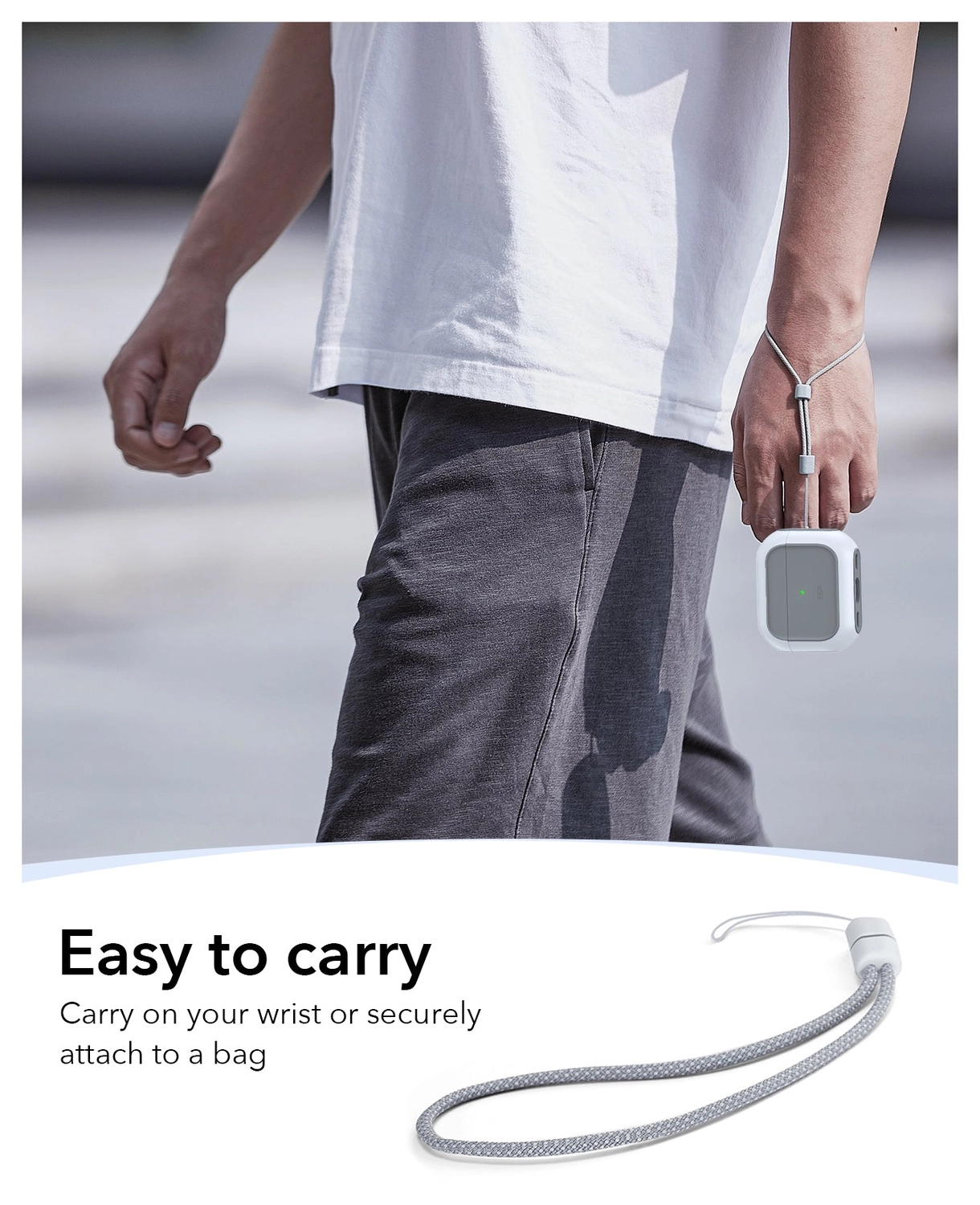 ESR Orbit Hybrid HaloLock Apple AirPods Pro 3 Hoesje MagSafe Case Wit afbeelding 7