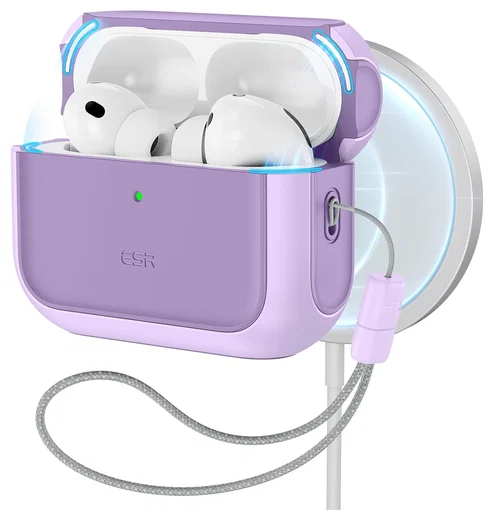ESR Orbit Hybrid HaloLock Apple AirPods Pro 3 (2025) Hoesje MagSafe Paars afbeelding 1