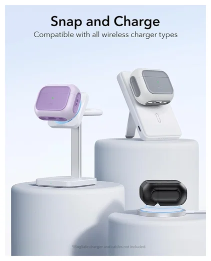 ESR Orbit Hybrid HaloLock Apple AirPods Pro 3 (2025) Hoesje MagSafe Paars afbeelding 9