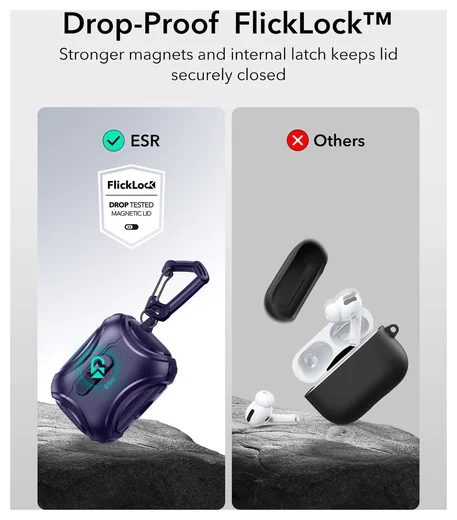 ESR Cyber FlickLock AirPods Pro 3 Hoesje MagSafe Case Paars afbeelding 3