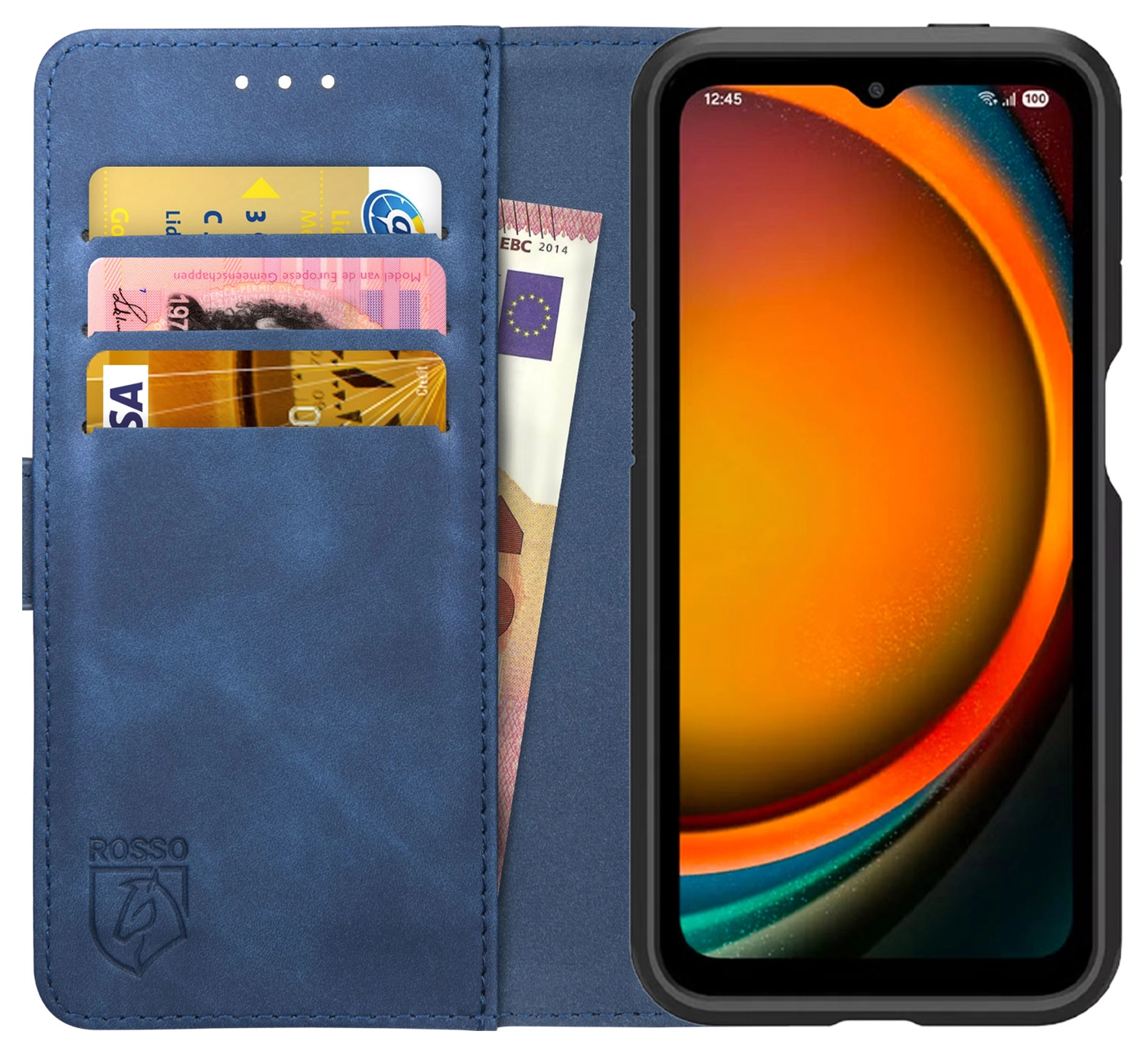 Rosso Element Samsung Galaxy Xcover 7 Pro Hoesje Book Case Wallet Blauw afbeelding 1