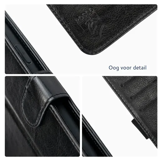 Rosso Element Samsung Galaxy A17 Hoesje Book Case Wallet Zwart afbeelding 7