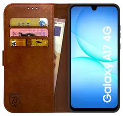 Rosso Element Samsung Galaxy A17 Hoesje Book Case Wallet Bruin afbeelding