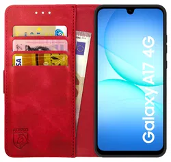 Rosso Element Samsung Galaxy A17 Hoesje Book Case Wallet Rood afbeelding