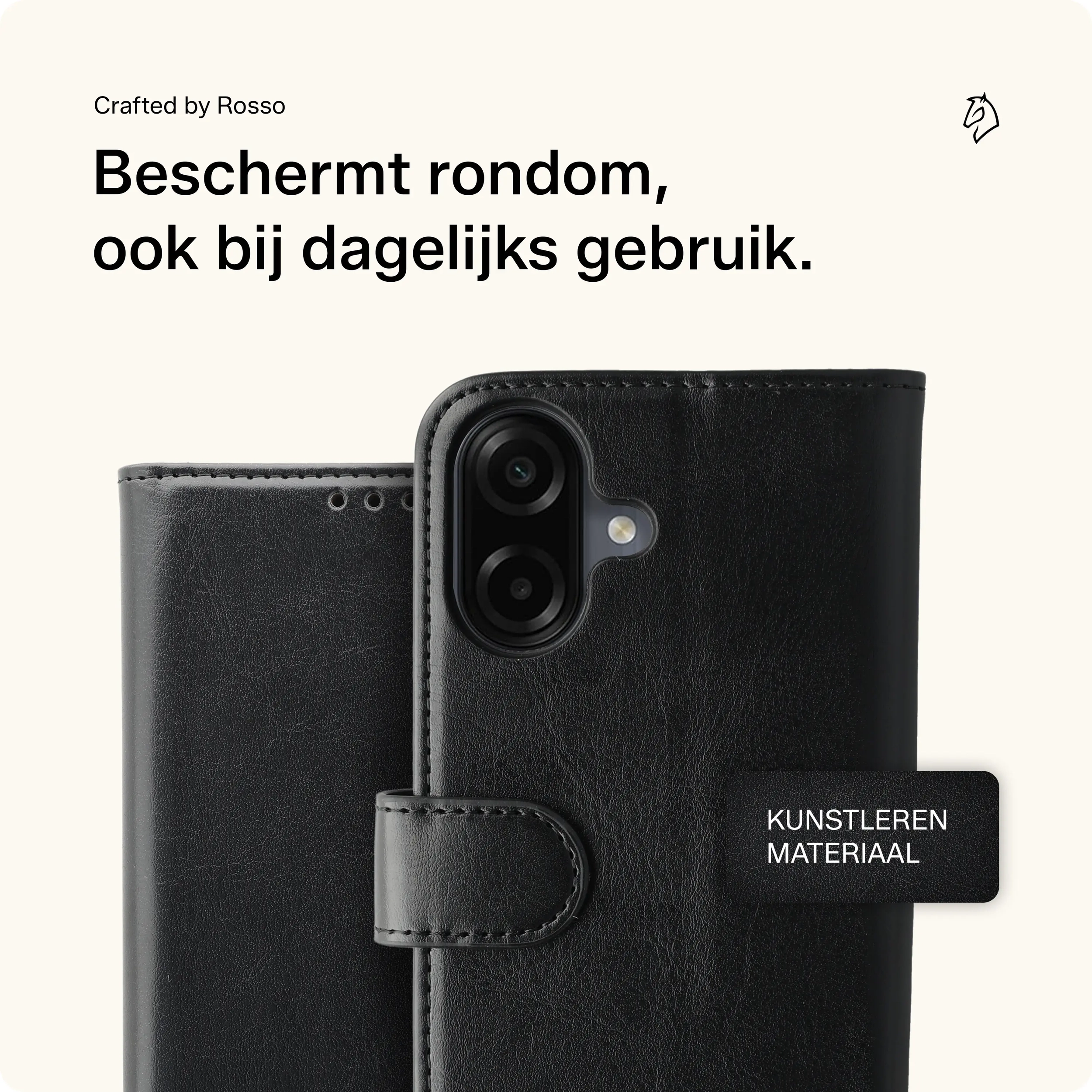 Rosso Element Samsung Galaxy A07 Hoesje Book Case Wallet Zwart afbeelding 3
