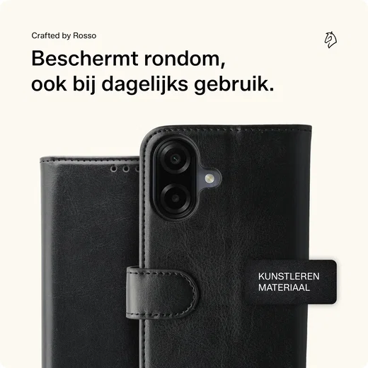 Rosso Element Samsung Galaxy A07 Hoesje Book Case Wallet Zwart afbeelding 3