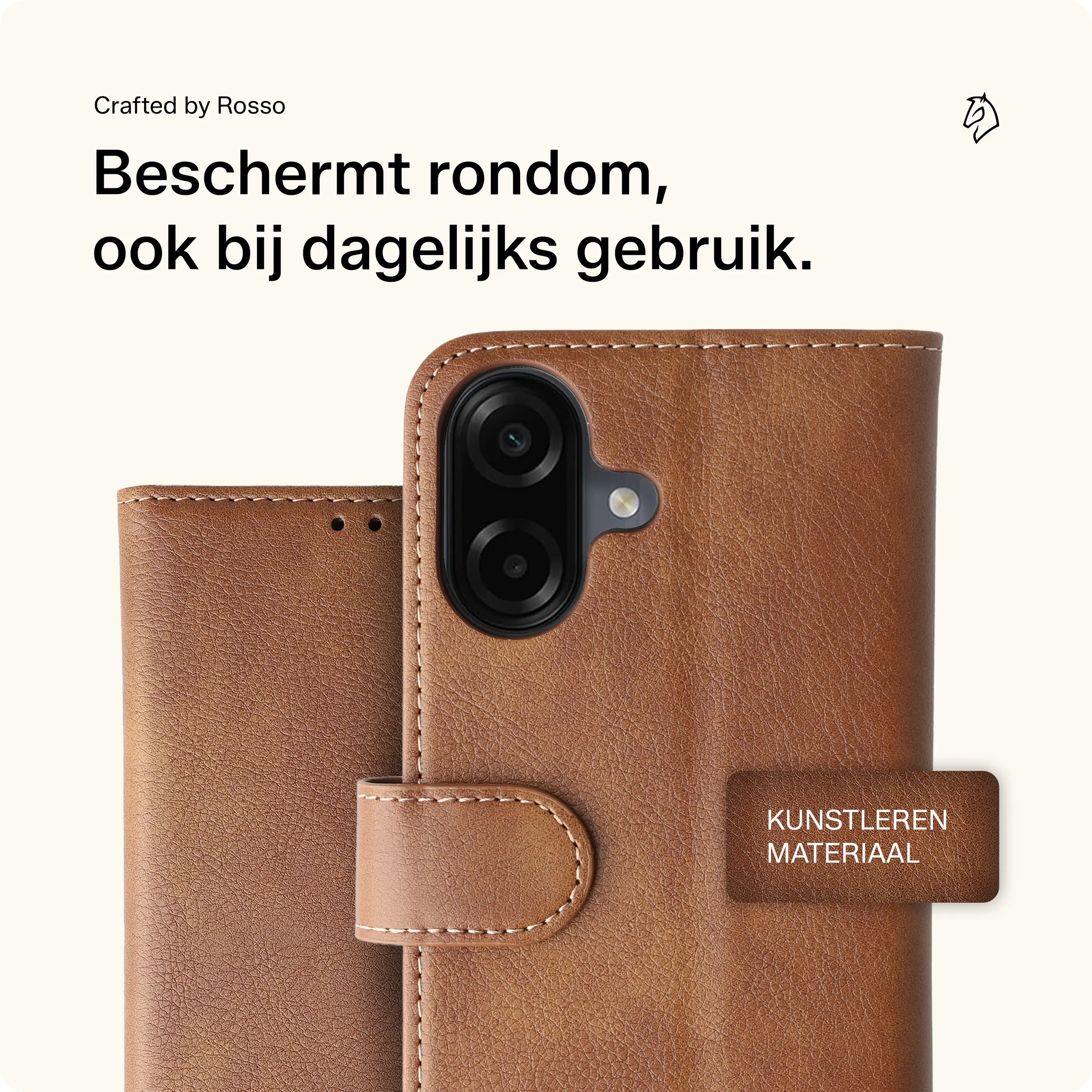 Rosso Element Samsung Galaxy A07 Hoesje Book Case Wallet Bruin afbeelding 3