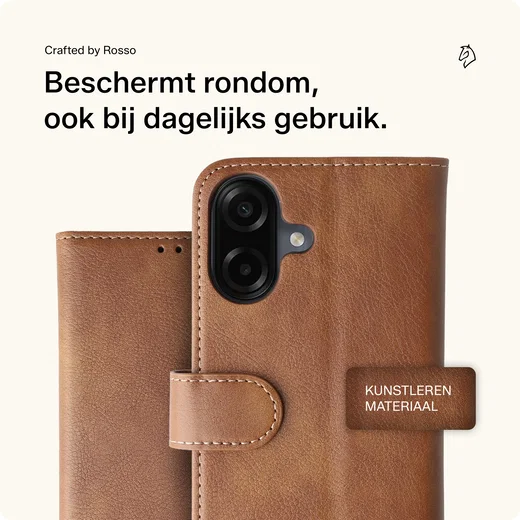 Rosso Element Samsung Galaxy A07 Hoesje Book Case Wallet Bruin afbeelding 3