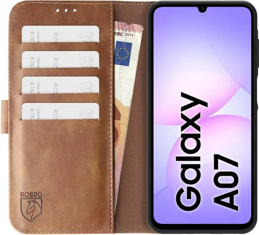 Rosso Element Samsung Galaxy A07 Hoesje Book Case Wallet Bruin afbeelding 14