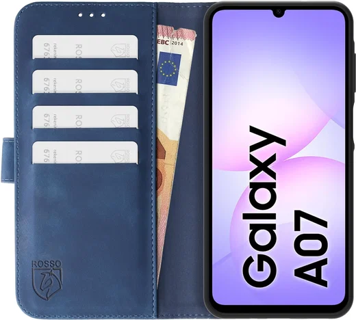 Rosso Element Samsung Galaxy A07 Hoesje Book Case Wallet Blauw afbeelding 14