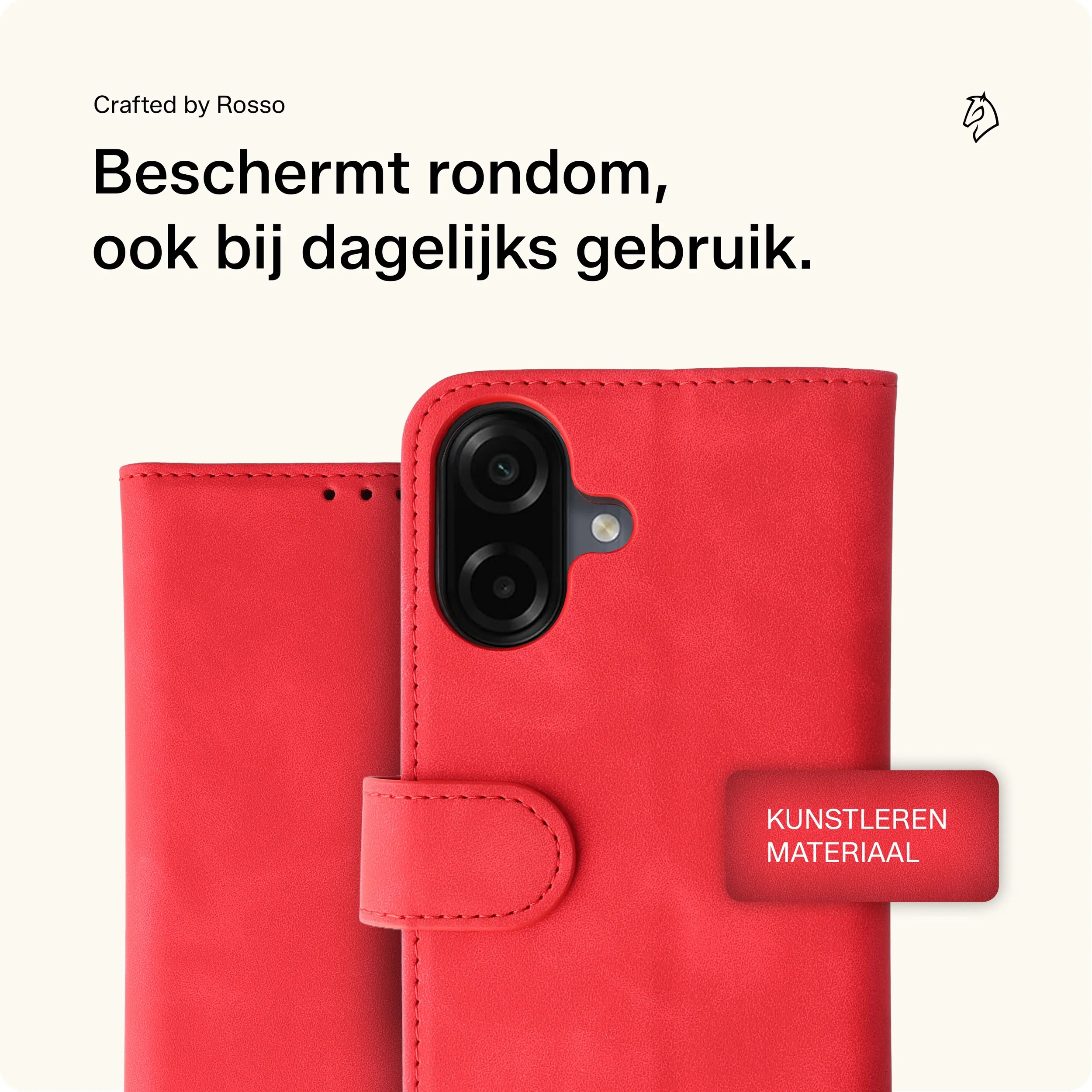 Rosso Element Samsung Galaxy A07 Hoesje Book Case Wallet Rood afbeelding 3