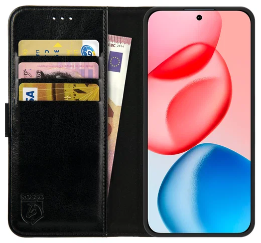Rosso Element Honor 400 Hoesje Book Case Wallet Zwart afbeelding 1