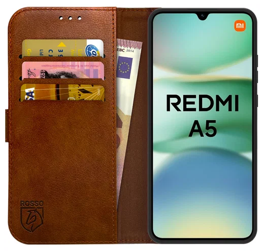 Rosso Element Xiaomi Redmi A5 Hoesje Book Case Wallet Bruin afbeelding 1