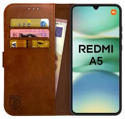 Rosso Element Xiaomi Redmi A5 Hoesje Book Case Wallet Bruin afbeelding
