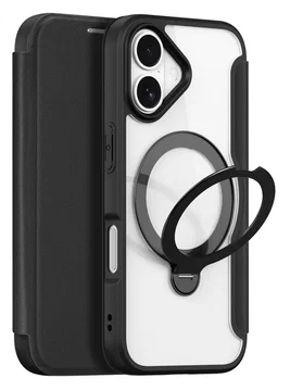 Dux Ducis Skin X Pro iPhone 17 Hoesje MagSafe RFID Book Case 360° Stand Zwart