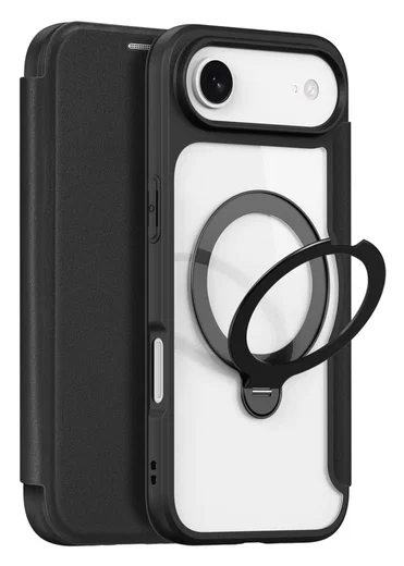 Dux Ducis Skin X Pro iPhone Air Hoesje MagSafe RFID Book Case Zwart afbeelding 1