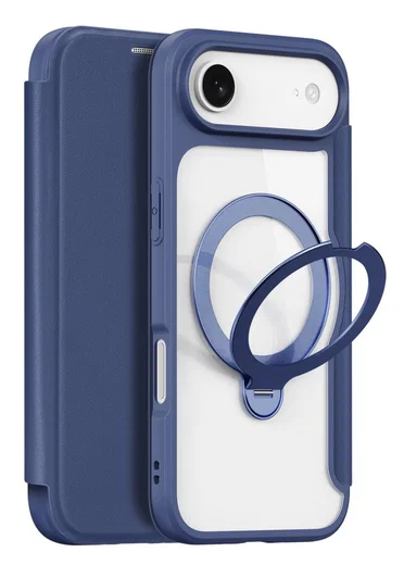 Dux Ducis Skin X Pro iPhone Air Hoesje MagSafe RFID Book Case Blauw afbeelding 1