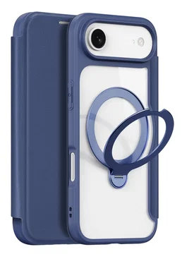 Dux Ducis Skin X Pro iPhone Air Hoesje MagSafe RFID Book Case Blauw