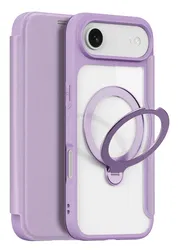 Dux Ducis Skin X Pro iPhone Air Hoesje MagSafe RFID Book Case Paars afbeelding