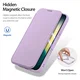 Dux Ducis Skin X Pro iPhone Air Hoesje MagSafe RFID Book Case Paars afbeelding 8
