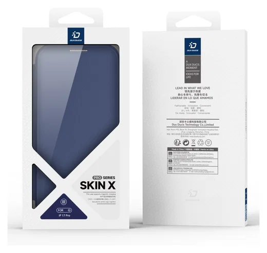 Dux Ducis Skin X Pro Apple iPhone 17 Pro Hoesje MagSafe RFID Book Case Blauw afbeelding 12