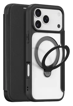 Dux Ducis Skin X Pro iPhone 17 Pro Max Hoesje MagSafe RFID Book Case Zwart