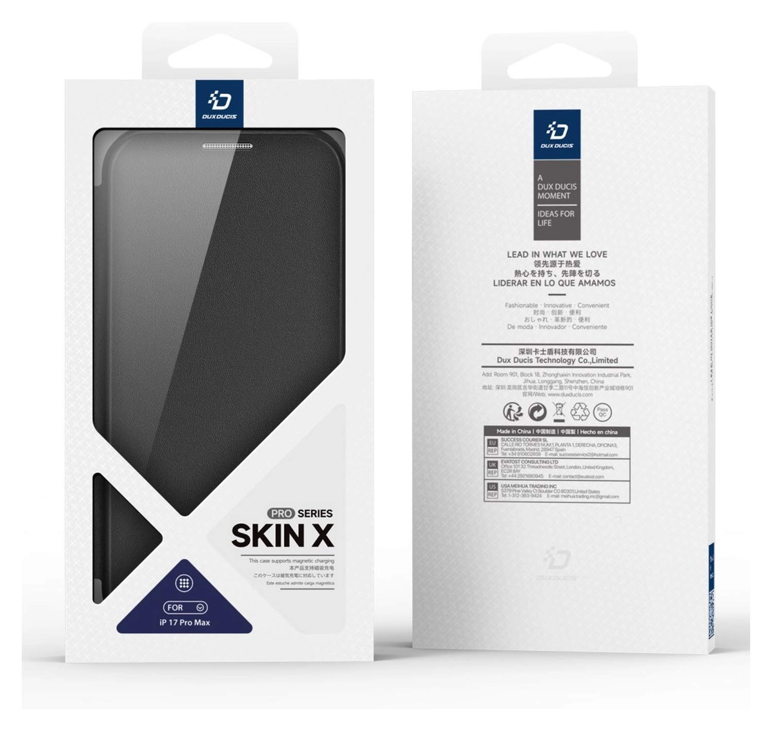 Dux Ducis Skin X Pro iPhone 17 Pro Max Hoesje MagSafe RFID Book Case Zwart afbeelding 12
