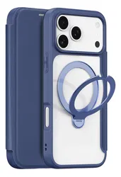 Dux Ducis Skin X Pro iPhone 17 Pro Max Hoesje MagSafe RFID Book Case Blauw afbeelding