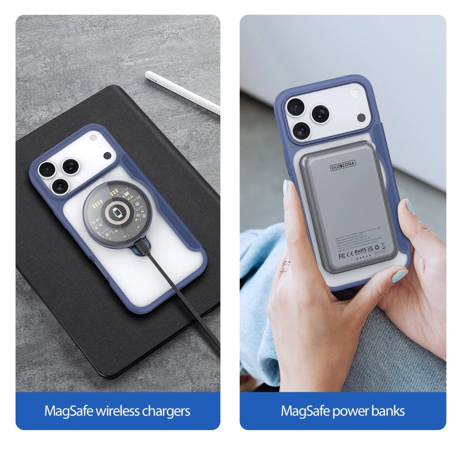 Dux Ducis Skin X Pro iPhone 17 Pro Max Hoesje MagSafe RFID Book Case Blauw afbeelding 6