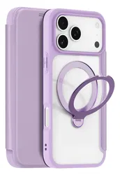 Dux Ducis Skin X Pro iPhone 17 Pro Max Hoesje MagSafe RFID Book Case Paars afbeelding