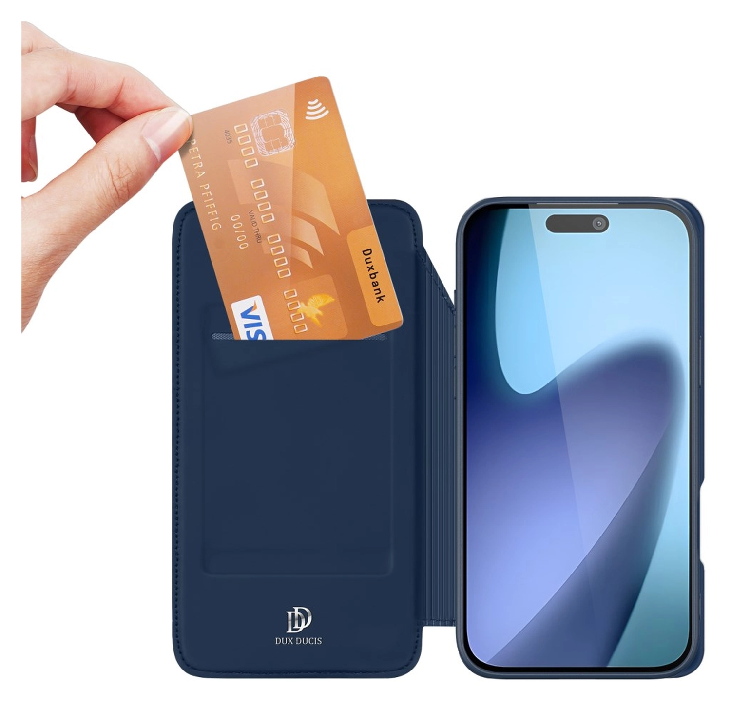 Dux Ducis Skin Pro Apple iPhone Air Hoesje Portemonnee Book Case Blauw afbeelding 2
