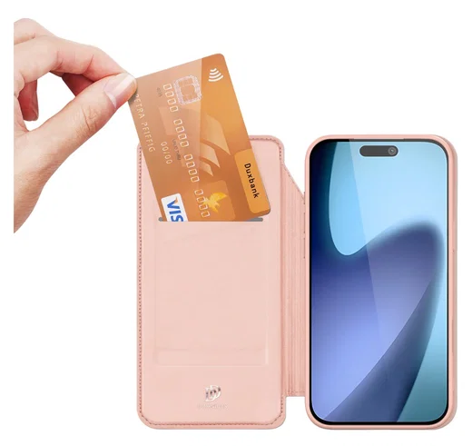 Dux Ducis Skin Pro Apple iPhone Air Hoesje Portemonnee Book Case Roze afbeelding 2
