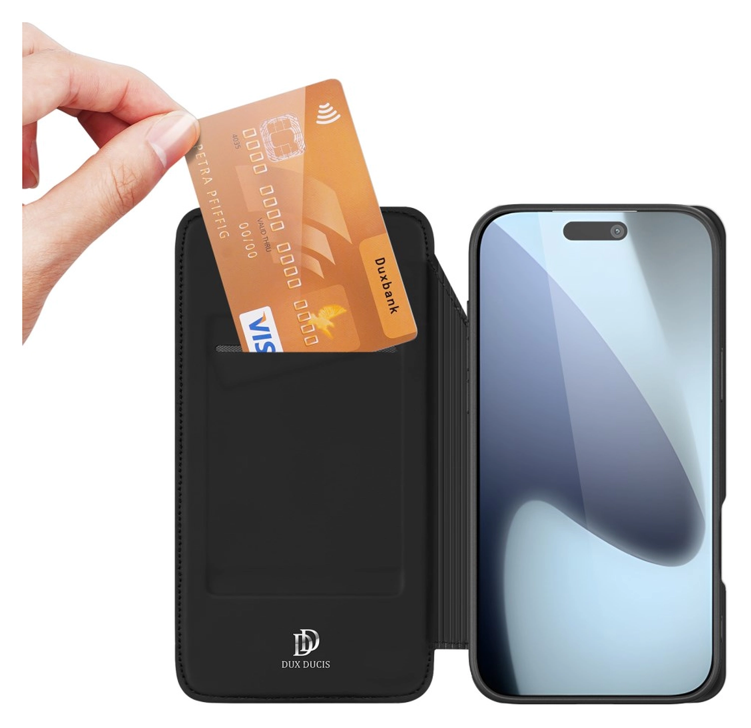 Dux Ducis Skin Pro Apple iPhone 17 Pro Max Hoesje Portemonnee Book Case Zwart afbeelding 2