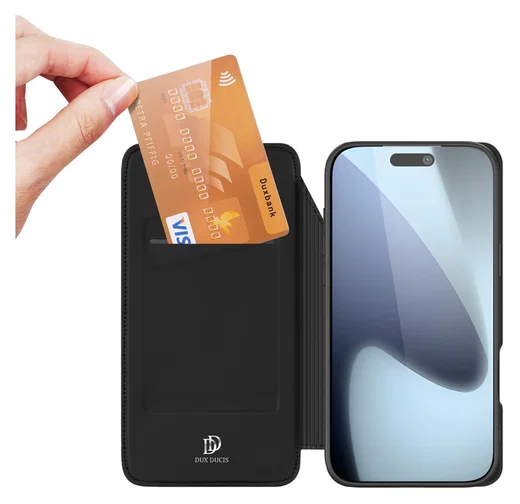 Dux Ducis Skin Pro Apple iPhone 17 Pro Max Hoesje Portemonnee Book Case Zwart afbeelding 2