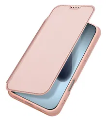 Dux Ducis Skin Pro Apple iPhone 17 Pro Max Hoesje Portemonnee Book Case Roze afbeelding