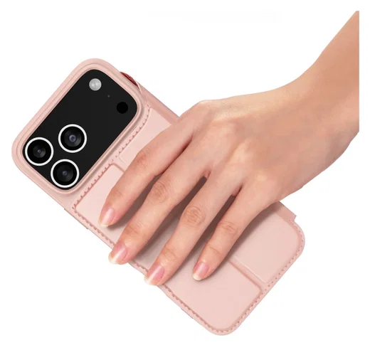 Dux Ducis Skin Pro Apple iPhone 17 Pro Max Hoesje Portemonnee Book Case Roze afbeelding 7