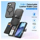 Dux Ducis Lawa Apple iPhone 17 Hoesje 2-in-1 Wallet Book Case MagSafe Zwart afbeelding 3