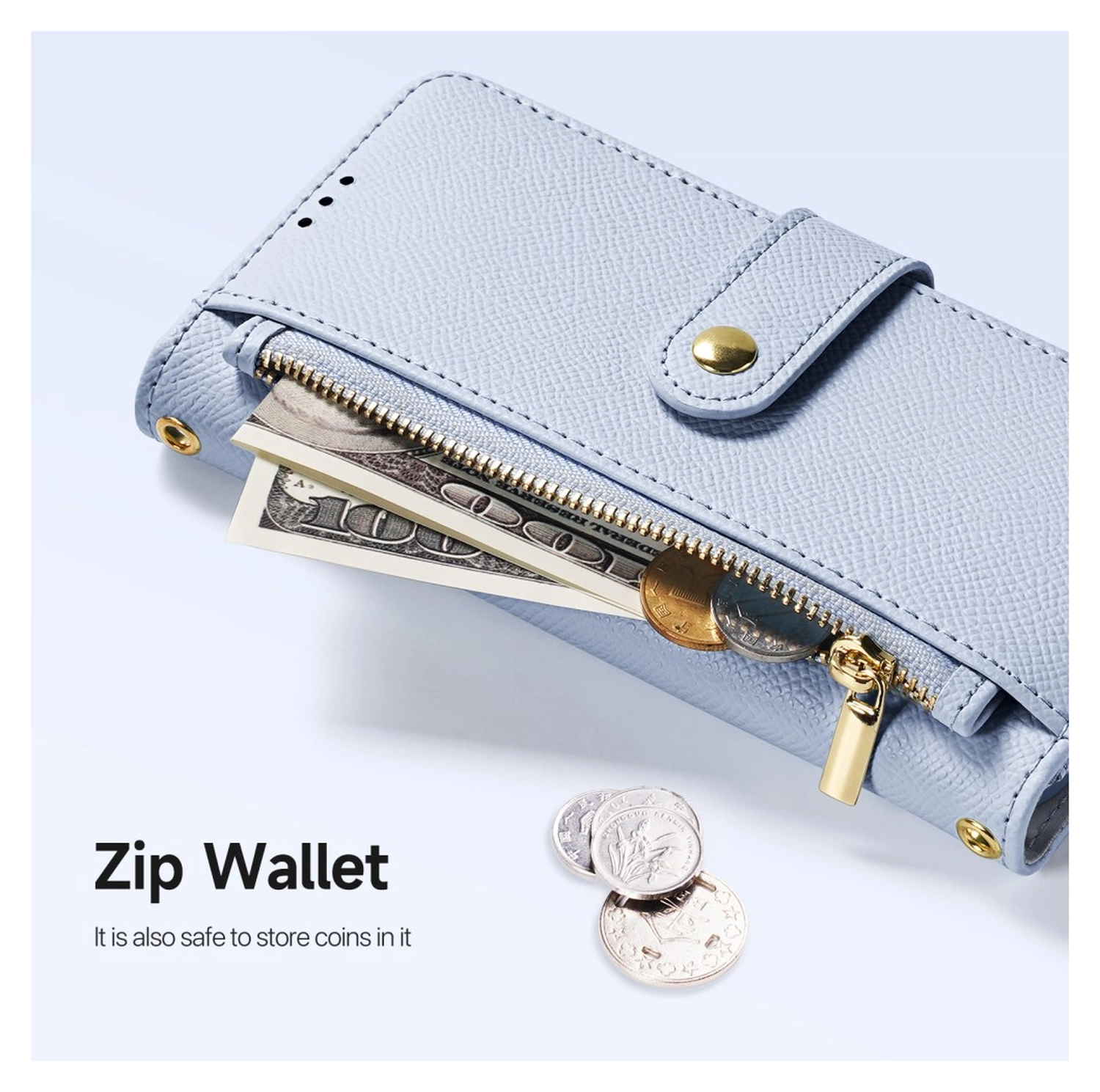 Dux Ducis Lawa Apple iPhone 17 Hoesje 2-in-1 Wallet Book Case MagSafe Blauw afbeelding 10