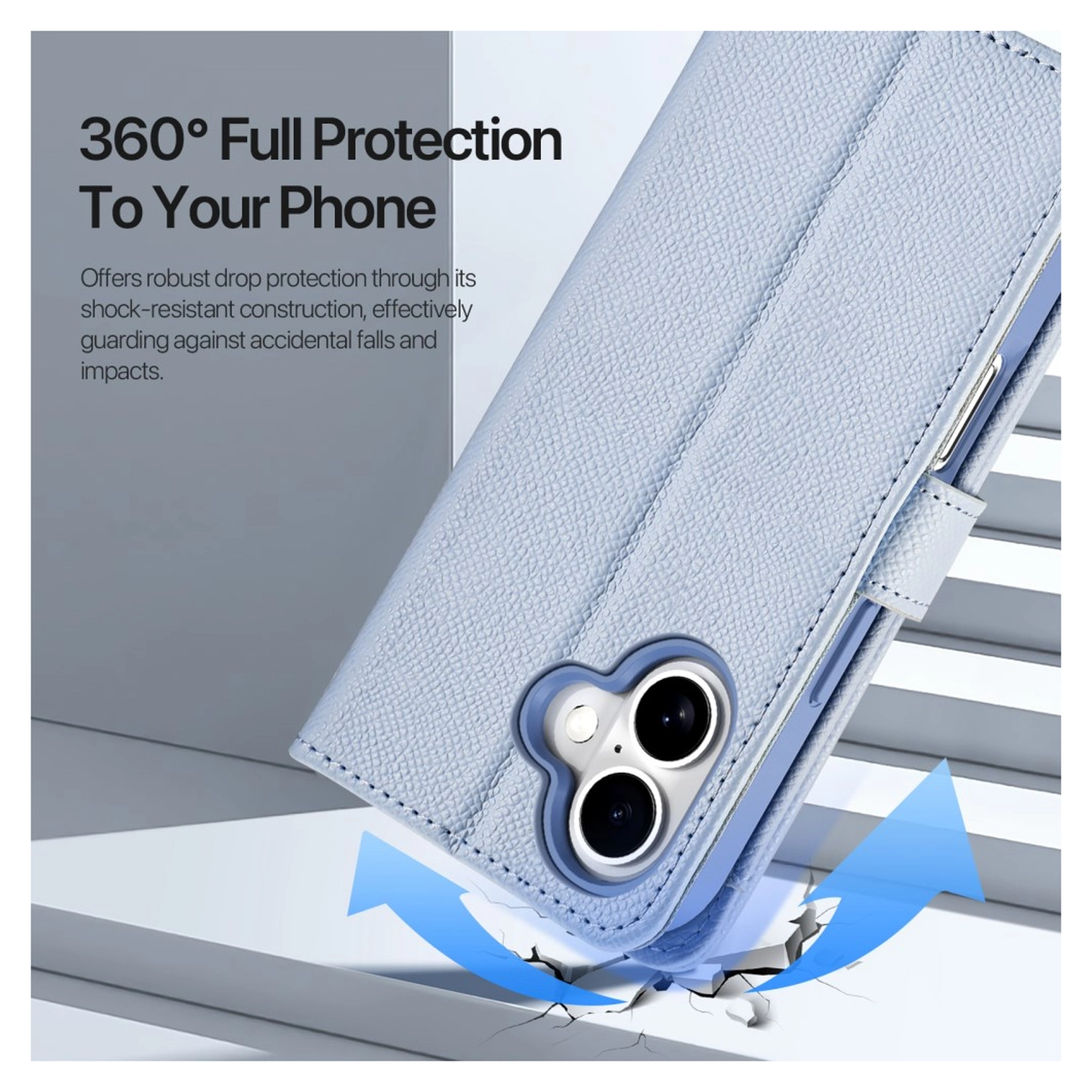 Dux Ducis Lawa Apple iPhone 17 Hoesje 2-in-1 Wallet Book Case MagSafe Blauw afbeelding 4