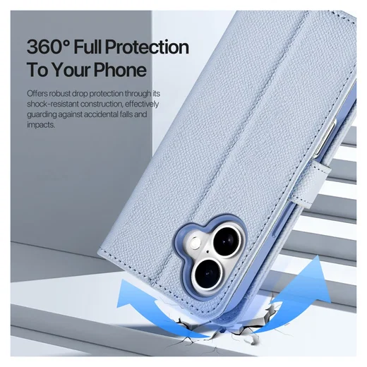Dux Ducis Lawa Apple iPhone 17 Hoesje 2-in-1 Wallet Book Case MagSafe Blauw afbeelding 4