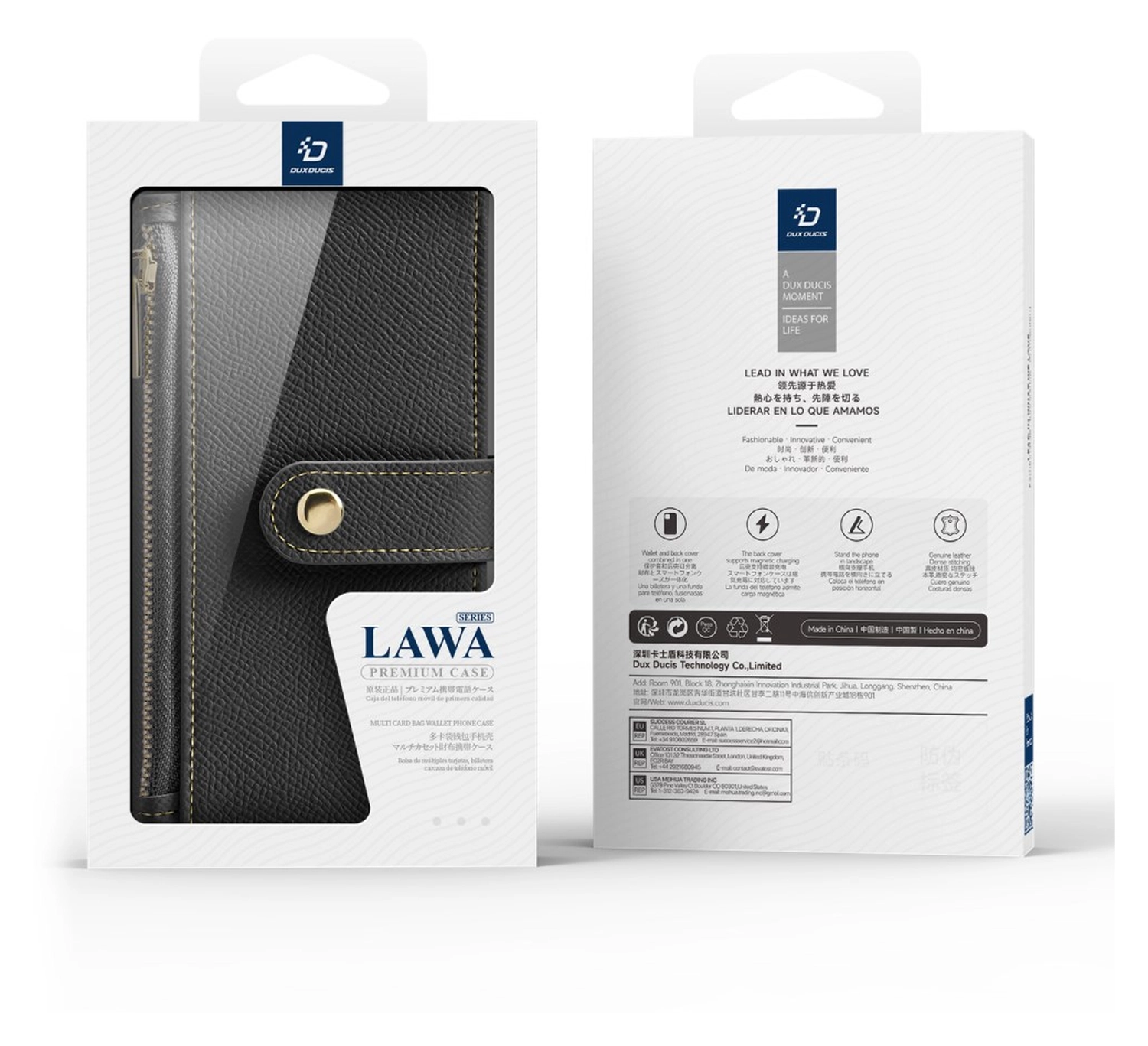 Dux Ducis Lawa Apple iPhone Air Hoesje 2-in-1 Wallet Book Case MagSafe Zwart afbeelding 12