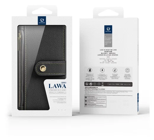 Dux Ducis Lawa Apple iPhone Air Hoesje 2-in-1 Wallet Book Case MagSafe Zwart afbeelding 12