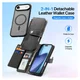 Dux Ducis Lawa Apple iPhone Air Hoesje 2-in-1 Wallet Book Case MagSafe Zwart afbeelding 3