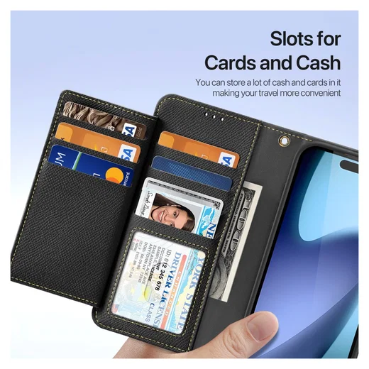 Dux Ducis Lawa Apple iPhone Air Hoesje 2-in-1 Wallet Book Case MagSafe Zwart afbeelding 9