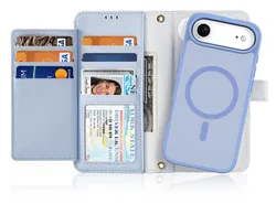 Dux Ducis Lawa Apple iPhone Air Hoesje 2-in-1 Wallet Book Case MagSafe Blauw afbeelding