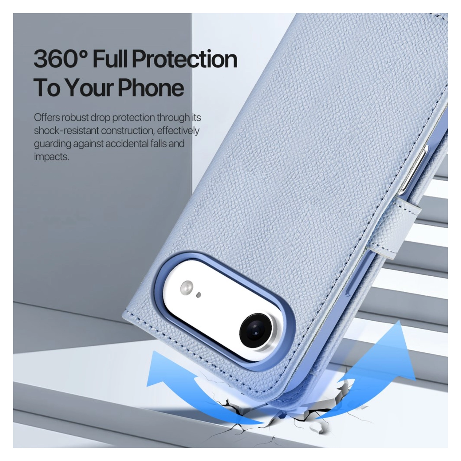 Dux Ducis Lawa Apple iPhone Air Hoesje 2-in-1 Wallet Book Case MagSafe Blauw afbeelding 4