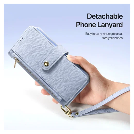 Dux Ducis Lawa Apple iPhone Air Hoesje 2-in-1 Wallet Book Case MagSafe Blauw afbeelding 6
